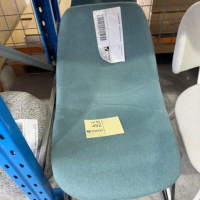 EX STAGING HIRE - GREEN CHAIR, SOLD AS IS