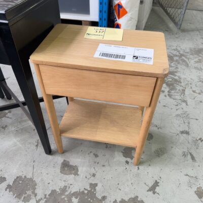 EX STAGING - OAK BEDSIDE SOLD AS IS