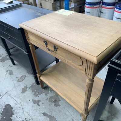 EX STAGING - OAK BEDSIDE/SIDE TABLE SOLD AS IS