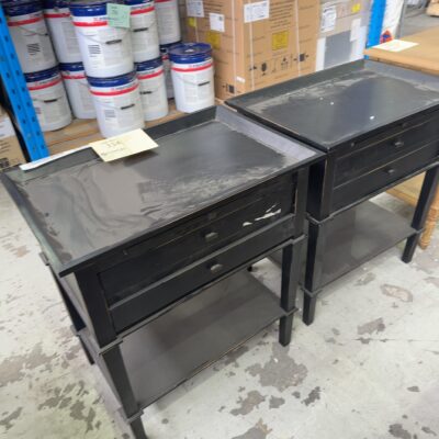 EX STAGING - BLACK BEDSIDE/SIDE TABLE SOLD AS IS