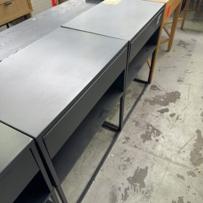 EX STAGING - BLACK LAMINATE BEDSIDE SOLD AS IS