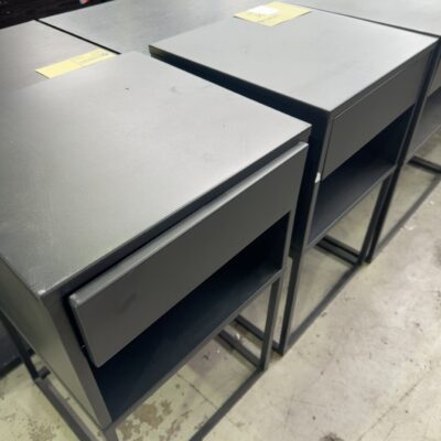 EX STAGING - BLACK LAMINATE BEDSIDE SOLD AS IS