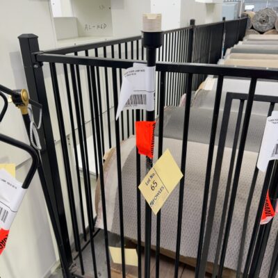 EX STAGING - BLACK FLOOR LAMP BASE ONLY, NO SHADES, SOLD AS IS
