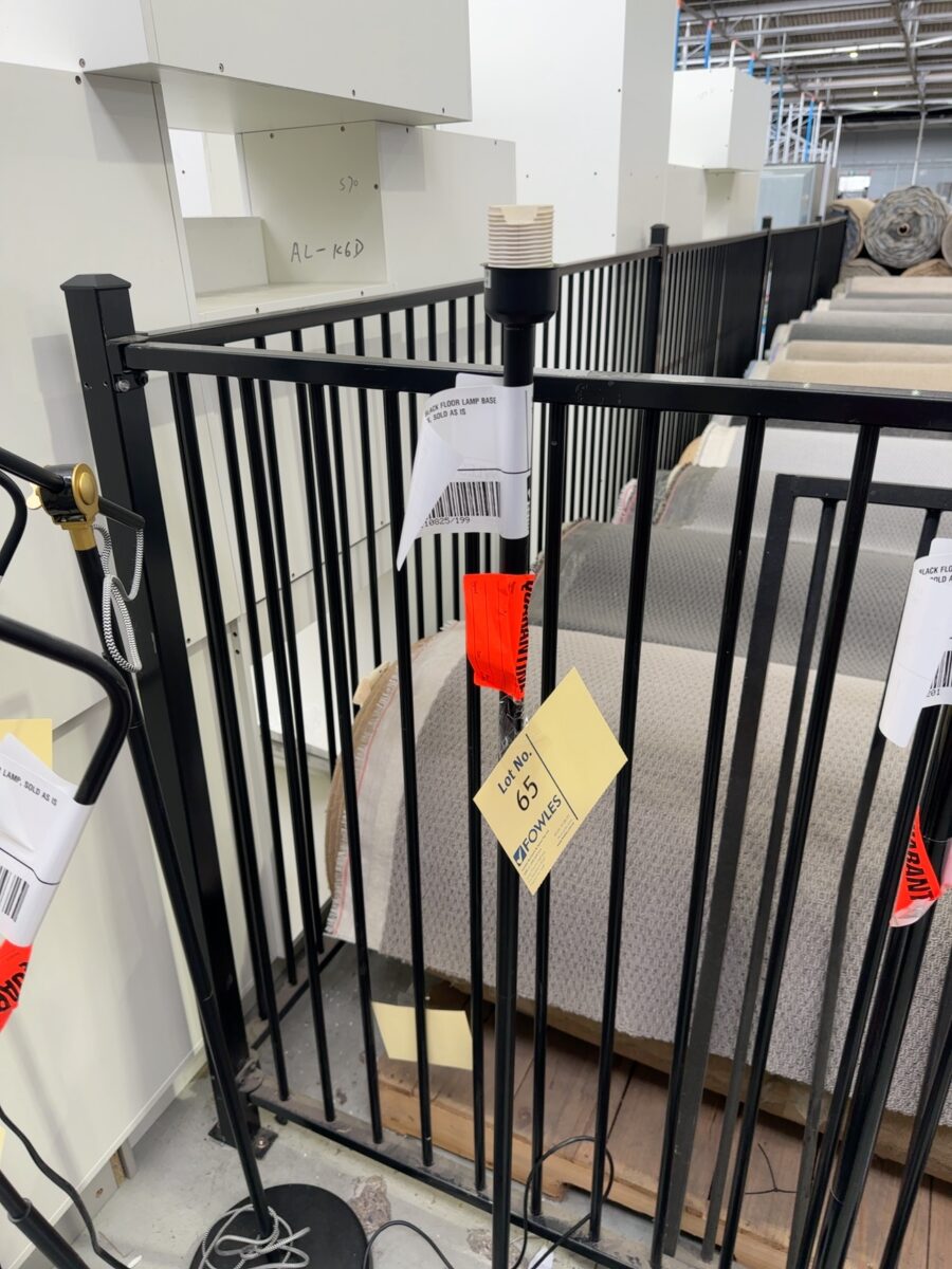 EX STAGING - BLACK FLOOR LAMP BASE ONLY, NO SHADES, SOLD AS IS