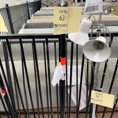 EX STAGING - BLACK FLOOR LAMP BASE ONLY, NO SHADES, SOLD AS IS