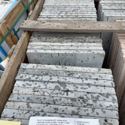 PALLET OF MLONDON GREY SANDBLASTED LIMESTONE PAVERS 600MM X 400MM X 30MM, SLIP RESISTANT, 44PCS RRP9M2 #6