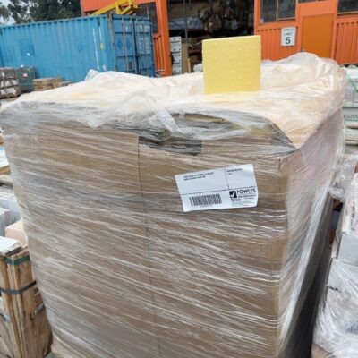 LARGE PALLET OF APPROX 214 YELLOW DIMPLE CERAMIC PLANT POT