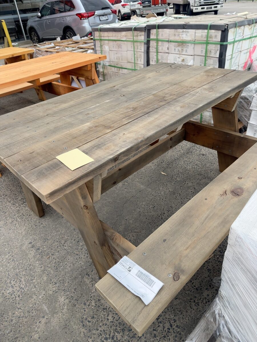 PINE OUTDOOR PICNIC TABLE 1800MM X 950MM