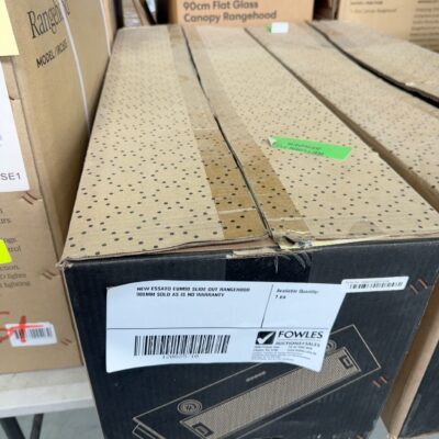 NEW ESSATO EUM90 SLIDE OUT RANGEHOOD 900MM SOLD AS IS NO WARRANTY