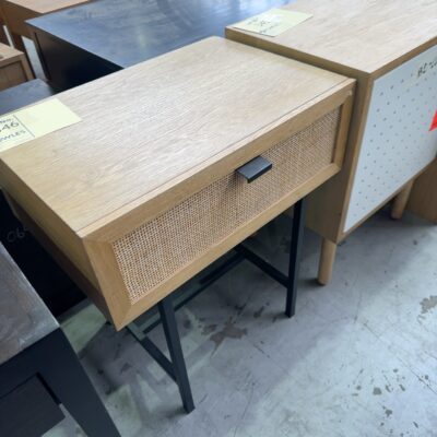 EX HIRE - RATTAN BEDSIDE SOLD AS IS