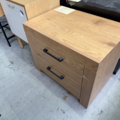 EX HIRE - OAK BEDSIDE SOLD AS IS