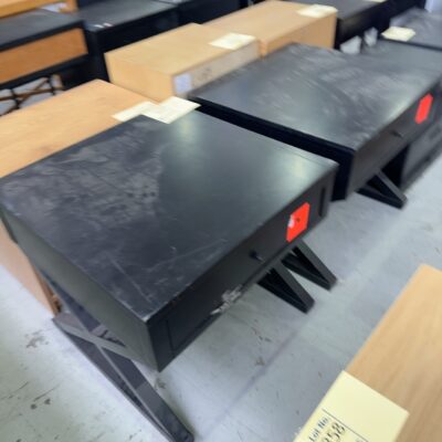 EX HIRE - DARK CROSSLEG BEDSIDE SOLD AS IS