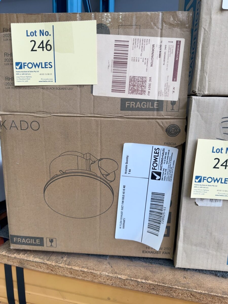 HI FLOW EXHAUST DUCT FAN SOLD AS IS NO WARRANTY