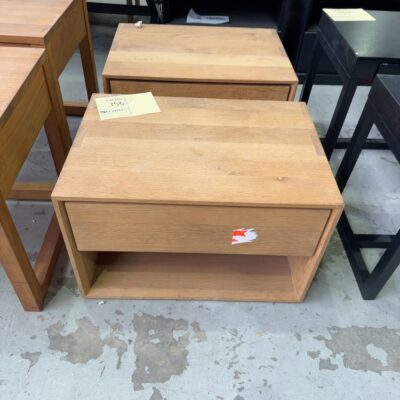 EX HIRE - OAK BEDSIDE SOLD AS IS