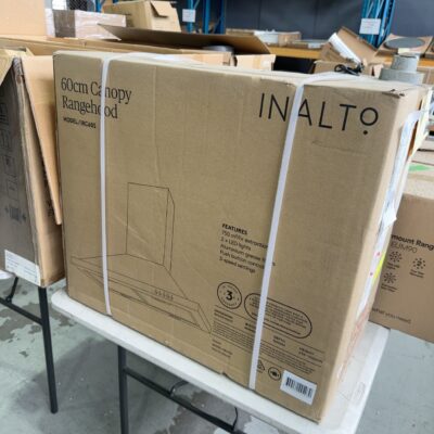 NEW INALTO IRC60S CHIMNEY RANGEHOOD 600MM SOLD AS IS NO WARRANTY