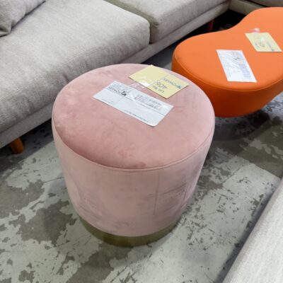 EX HIRE PINK OTTOMAN, SOLD AS IS