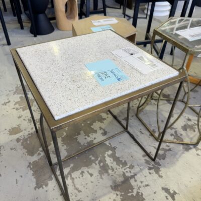 EX STAGING - SQUARE SIDE TABLE, SOLD AS IS