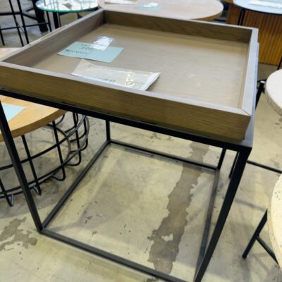 EX STAGING - TRAY TOP SIDE TABLE SOLD AS IS