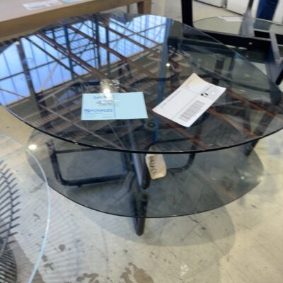 EX STAGING - GLASS COFFEE TABLE SOLD AS IS