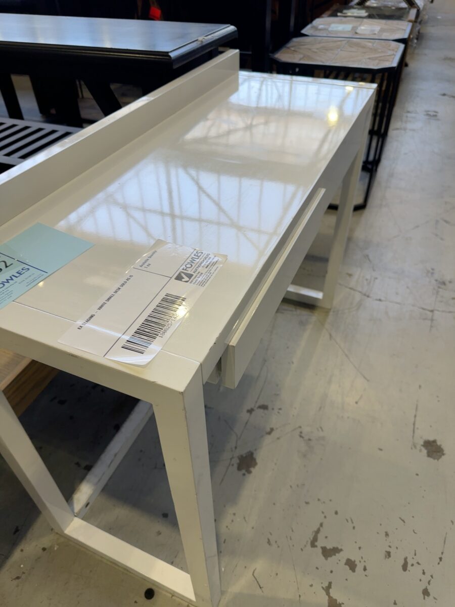 EX STAGING - WHITE SMALL DESK SOLD AS IS