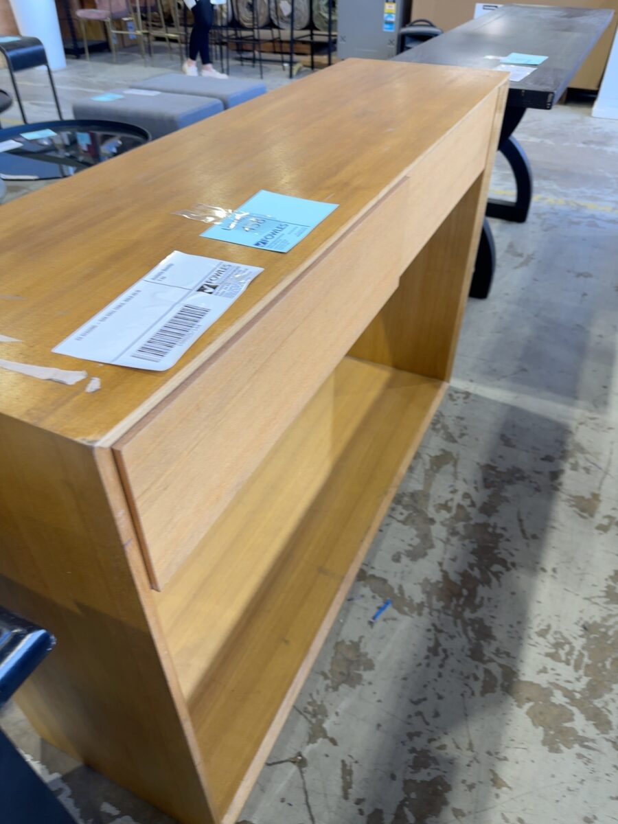 EX STAGING - OAK HALL TABLE, SOLD AS IS