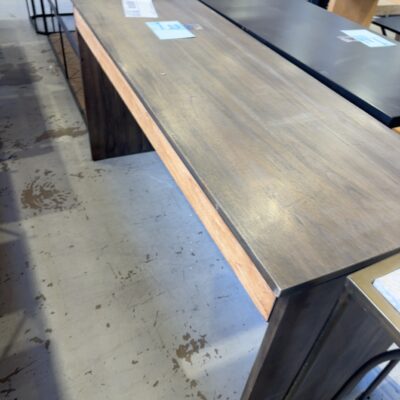EX STAGING - TIMBER HALL TABLE, SOLD AS IS