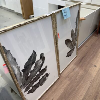 EX STAGING - PAIR OF MATCHING ARTWORK, (QTY 2) SOLD AS IS