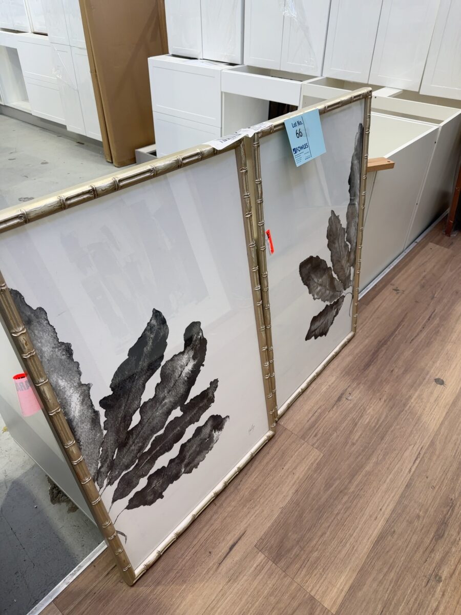 EX STAGING - PAIR OF MATCHING ARTWORK, (QTY 2) SOLD AS IS