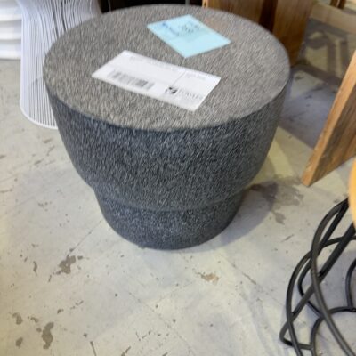 EX STAGING - FAUX STONE SIDE TABLE, SOLD AS IS