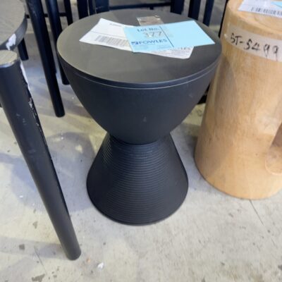EX STAGING - BLACK SIDE TABLE, SOLD AS IS