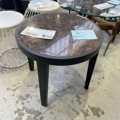 EX STAGING - ROUND SIDE TABLE, SOLD AS IS