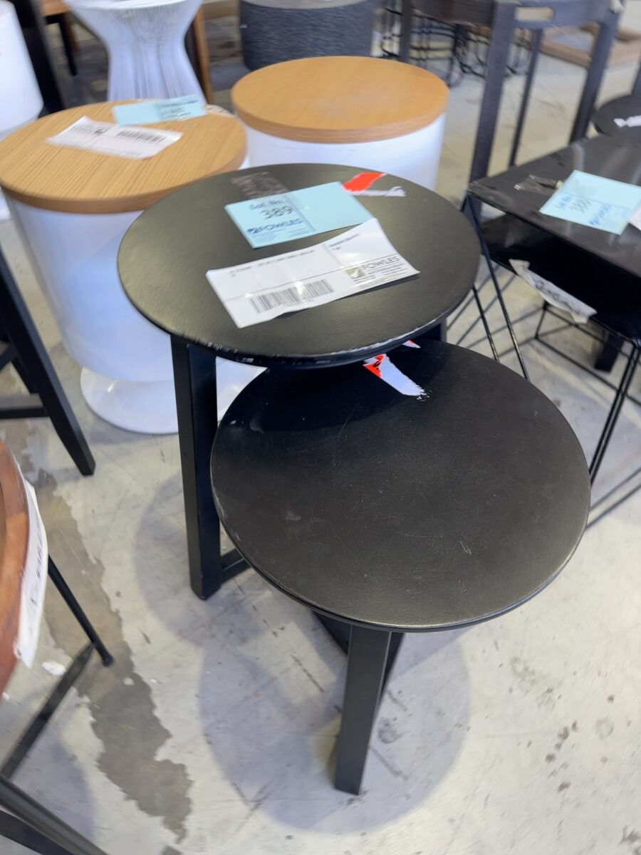 EX STAGING - SET OF 2, SIDE TABLE, SOLD AS IS