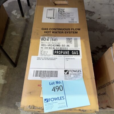 RINNAI B24, PROPANE GAS HOT WATER HEATER,  SOLD AS IS NO WARRANTY