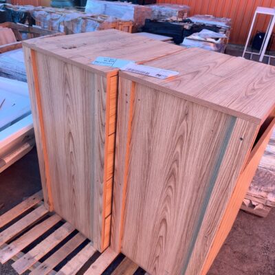 PALLET WITH 2 X LAMINATE TALLBOYS SOLD AS IS