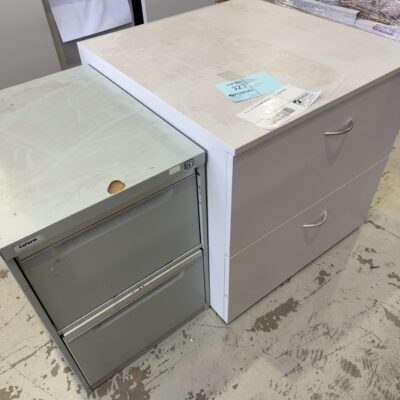 LOT OF 2 USED OFFICE CABINETS SOLD AS IS