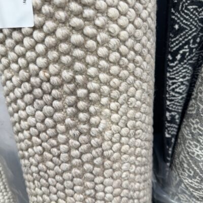 EX DISPLAY WOOL LOOP RUG 200CM X 290CM, HAND WOVEN RRP99