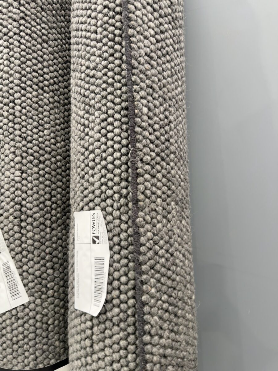 EX DISPLAY WOOL LOOP RUG 240CM X 330CM, HAND WOVEN RRP$1999