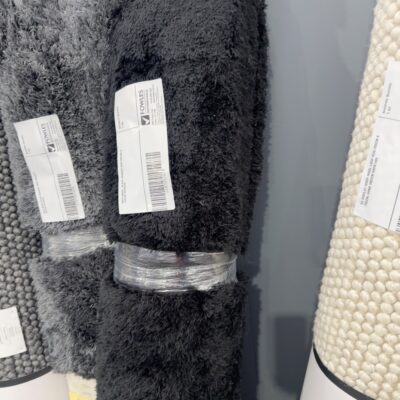 NEW NOAH  BLACK SHAGGY RUG 200CM X 290CM RRP9