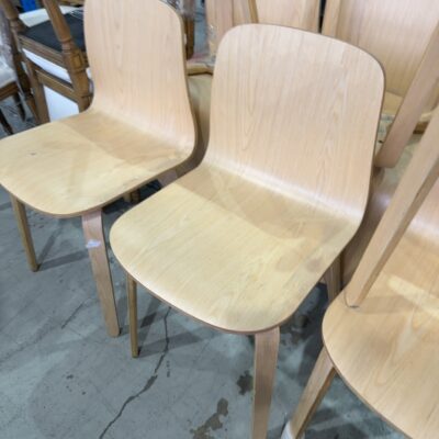 EX STAGING - LIGHT PLY DINING CHAIR, SOLD AS IS