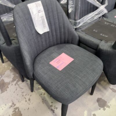 EX STAGING - GREY DINING CHAIR, SOLD AS IS