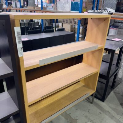 EX STAGING - LIGHT OAK BOOKCASE SOLD AS IS
