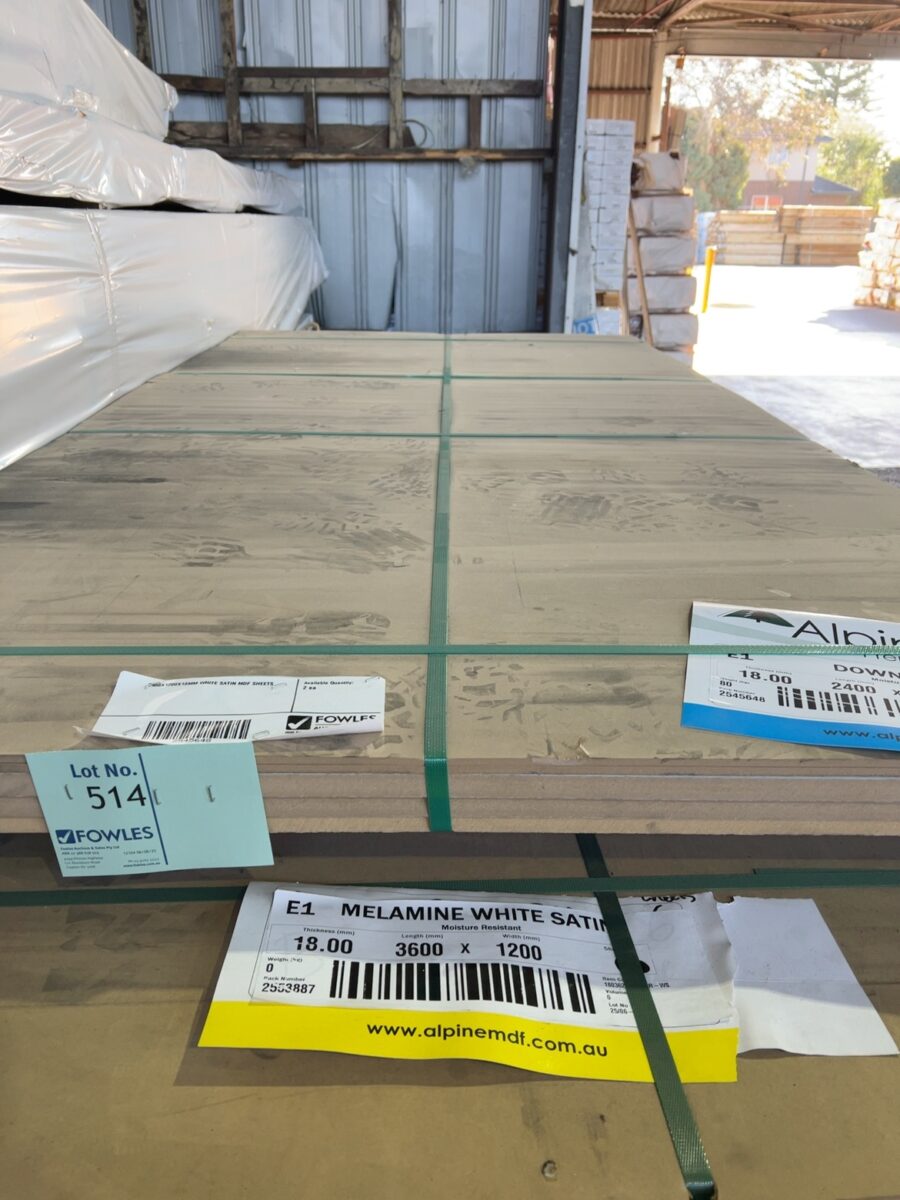 2400X1200X18MM WHITE SATIN MDF SHEETS