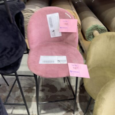 EX HIRE PINK CORD BAR STOOL SOLD AS IS
