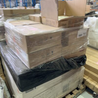 PALLET WITH ASSORTED VANITY BOWLS SOLD AS IS