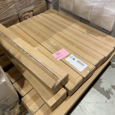 PALLET WITH LONG STRIP LIGHT GLOBES SOLD AS IS
