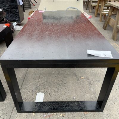 EX HIRE - LARGE BLACK TABLE SOLD AS IS