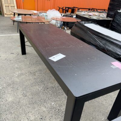 EX HIRE - LARGE BLACK TABLE SOLD AS IS