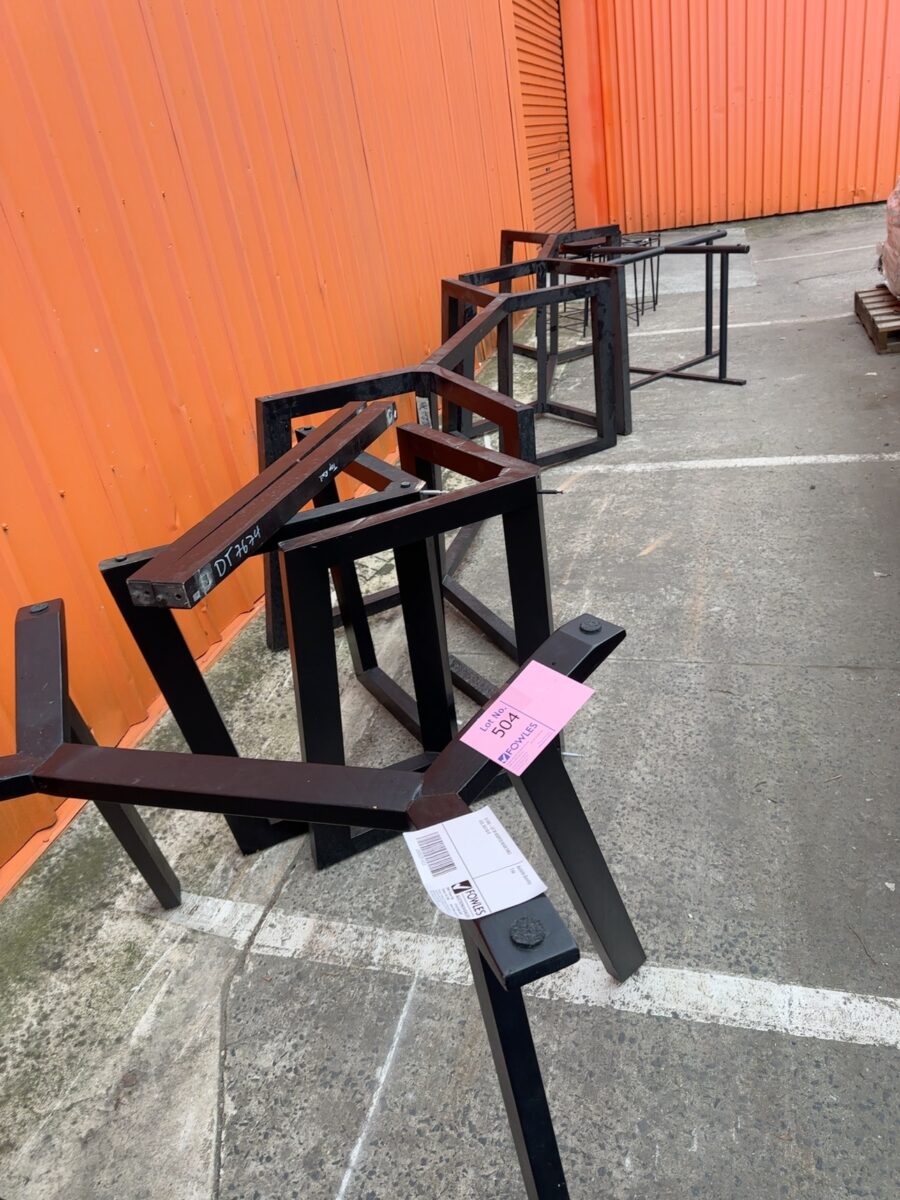 EX HIRE - LOT OF ASSORTED BLACK TABLE LEGS, SOLD AS IS