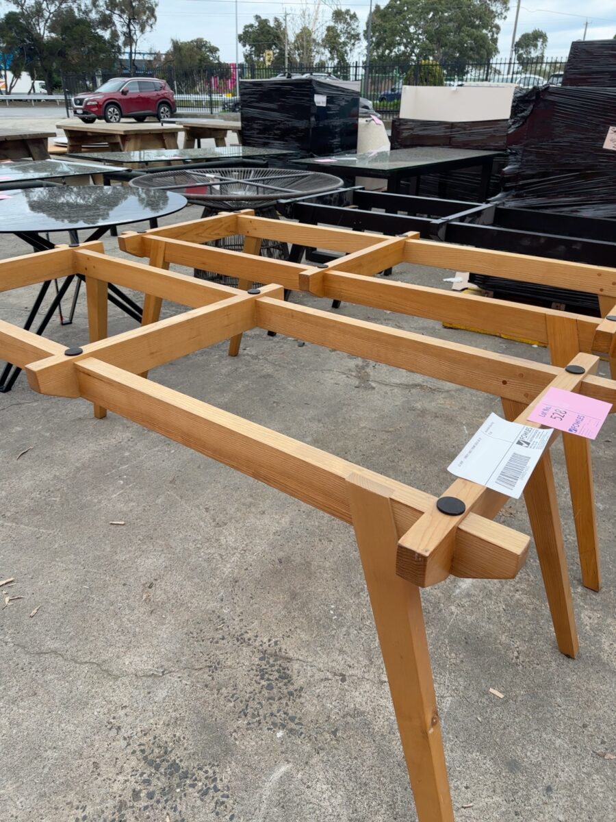 EX HIRE - TIMBER TABLE FRAME SOLD AS IS