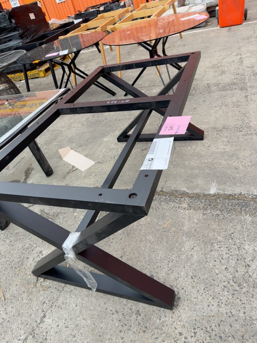 EX HIRE - BLACK TABLE FRAME ONLY SOLD AS IS